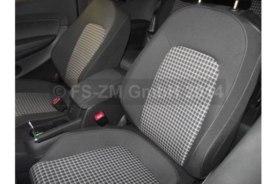 VW SCIROCCO LIFT FOTELE KOMPLET FOTELI siedzeń siedzenia fotel tapicerka 1K8 welur + materiał kolor czarno - szary