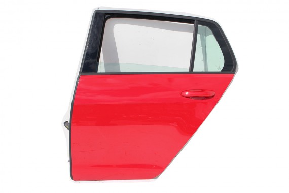 VW GOLF 7 VII DRZWI LEWE + TYŁ STRONA LEWA tylne 1 sztuka 5G 5G4 Kolor: G2G2 LY3D - czerwony tornado 5G4833055 5G4833055AC