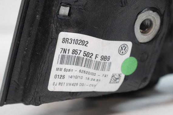 VW SHARAN LUSTERKO DRZWI PRAWE 6 pin 7N zewnętrzne pinów przewodów Kolor 5K LI7F Szary urano Szary 7N1857502F