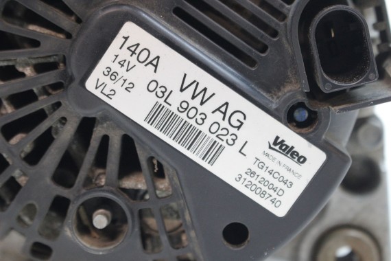 VW AUDI SEAT SKODA ALTERNATOR 140A 03L903023L 03L 903 023 L VALEO 2.0 TDi TG14C043 03L903023LX 03L903023L 03L903023L 03L903023L
