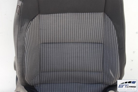 VW EOS FOTELE KOMPLET FOTELI siedzeń siedzenia fotel tapicerka 1Q 1Q0 welur kolor czarno - szary