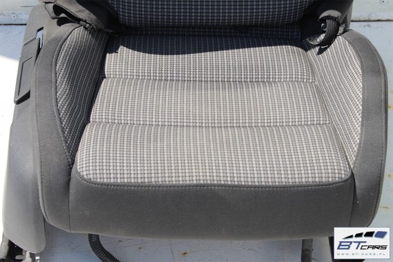 VW EOS FOTELE KOMPLET FOTELI siedzeń siedzenia fotel tapicerka 1Q 1Q0 welur kolor czarno - szary