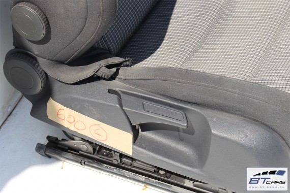 VW EOS FOTELE KOMPLET FOTELI siedzeń siedzenia fotel tapicerka 1Q 1Q0 welur kolor czarno - szary