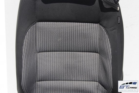 VW EOS FOTELE KOMPLET FOTELI siedzeń siedzenia fotel tapicerka 1Q 1Q0 welur kolor czarno - szary