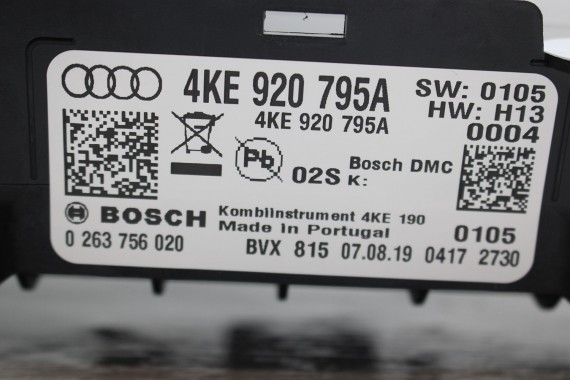 AUDI E-TRON ZEGARY LICZNIKI 4KE920795A zegar licznik 4KE 920 795 A cyfrowy ETRON Virtual Cockpit 4KE920795A 4KE920795A 4KE920795