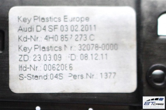 AUDI A8 MECHANIZM WINDA MONITORA EKRANU 4H0857273C 4H0 857 273 C 4H0857273D 4H0857273D 4H 4H0857273C 4H0857273D 4H0857273C