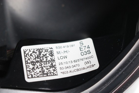 VW GOLF 7 SPORTSVAN B8 KIEROWNICA 5G0419091S Kolor: E74 - czarny 5G0 419 091 S podgrzewana multifunkcyjna 5G0419091HK 5G0419091S
