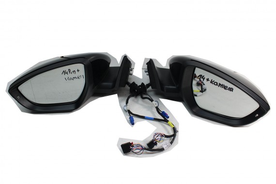 AUDI ETRON LUSTERKO DRZWI PRAWE 15 pin kamera 360 zewnętrzne pinów kabli przewodów 14+1 15pin FOTO 4KE ETRON