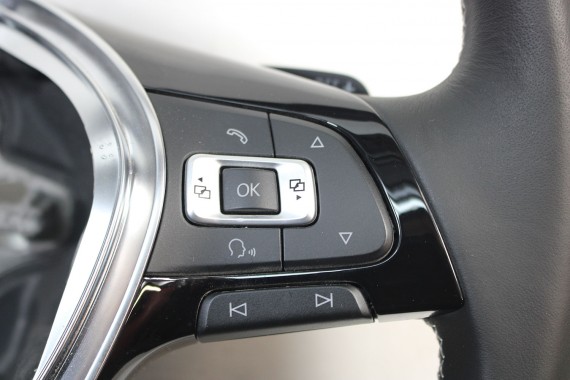 VW GOLF 7 B8 KIEROWNICA BIEGI SKÓRA 5G0419091DL 5G0419091GD 5G0 419 091 DL RIE - czarny / srebrnoszary biała nić 5G0419091DL