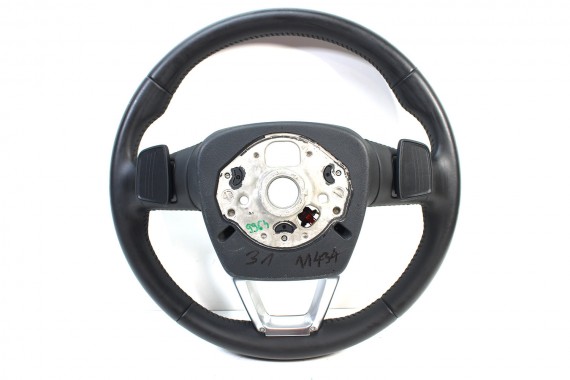 AUDI A4 Q5 Q7 KIEROWNICA + BIEGI 4M0419091C 4M0419091N 4M0 419 091 C podgrzewana MJM - czarny 4M0419091C 4M0419091N 4M0419091N