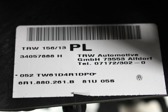 VW POLO 6R 6C ZAŚLEPKA 6R1880261B PODUSZKI AIR BAG KONSOLI 6R1880261B 6R1880261 81U czarny tytanowy 6R1880261B POKRYWA 6R1880261