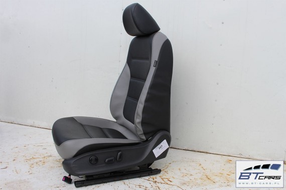 VW JETTA FOTELE KOMPLET FOTELI siedzeń siedzenia fotel tapicerka 5C0 5C 2010- skóra w kolorze czarnym i szarym USA