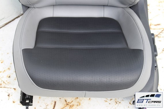 VW JETTA FOTELE KOMPLET FOTELI siedzeń siedzenia fotel tapicerka 5C0 5C 2010- skóra w kolorze czarnym i szarym USA