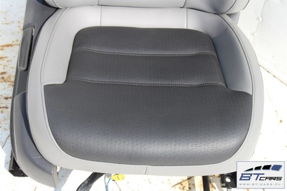 VW JETTA FOTELE KOMPLET FOTELI siedzeń siedzenia fotel tapicerka 5C0 5C 2010- skóra w kolorze czarnym i szarym USA