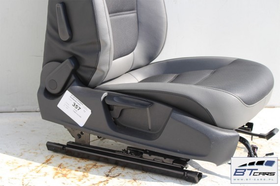 VW JETTA FOTELE KOMPLET FOTELI siedzeń siedzenia fotel tapicerka 5C0 5C 2010- skóra w kolorze czarnym i szarym USA