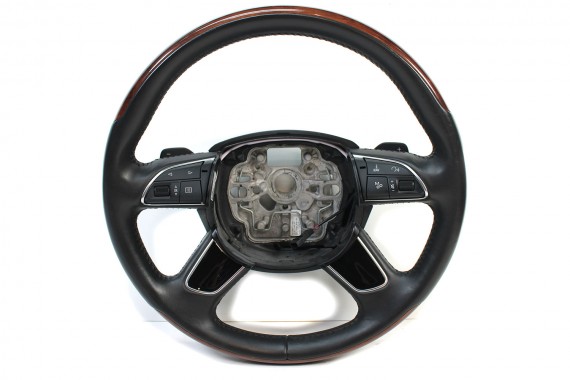 AUDI A8 A8 FL KIEROWNICA DREWNO 4H0419091AD 4H0 419 091 AD 4H 2010-2017 D4 4H0419091N FIN - czarny (soul) 4H0419091AD 4H0419091N