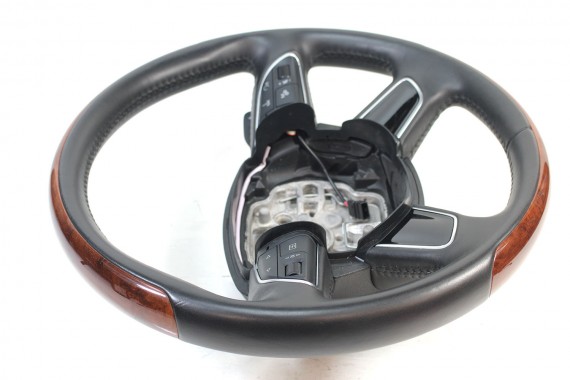 AUDI A8 A8 FL KIEROWNICA DREWNO 4H0419091AD 4H0 419 091 AD 4H 2010-2017 D4 4H0419091N FIN - czarny (soul)