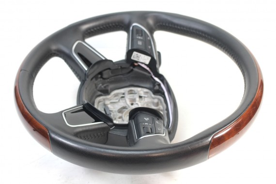 AUDI A8 A8 FL KIEROWNICA DREWNO 4H0419091AD 4H0 419 091 AD 4H 2010-2017 D4 4H0419091N FIN - czarny (soul)