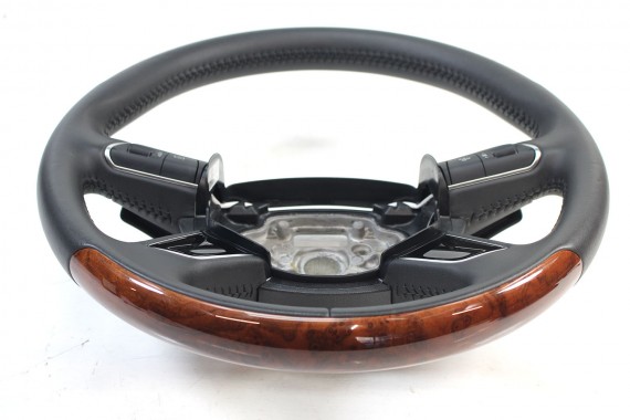 AUDI A8 A8 FL KIEROWNICA DREWNO 4H0419091AD 4H0419091 4H0419091AD 4H 2010-2017 D4 4H0419091N FIN czarny 4H0419091AD 4H0419091N