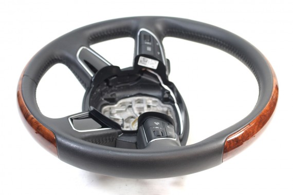 AUDI A8 A8 FL KIEROWNICA DREWNO 4H0419091AD 4H0419091 4H0419091AD 4H 2010-2017 D4 4H0419091N FIN czarny 4H0419091AD 4H0419091N