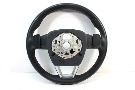 AUDI A4 Q5 Q7 KIEROWNICA + BIEGI 4M0419091C 4M0419091N 4M0 419 091 C podgrzewana MJM - czarny 4M0419091C 4M0419091N 4M0419091N