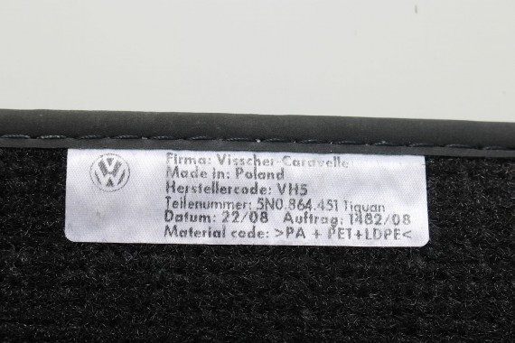VW TIGUAN DYWANIKI PODŁOGI 5N1863011 wycieraczki KOMPLET DYWANIKÓW 5N1863011 5N1863435 5N1863435 5N1863435A 5N1863436A 5N0864452