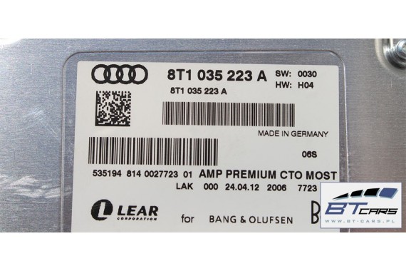 AUDI A5 GŁOŚNIKI + WZMACNIACZ 8T1035223A BANG&OLUFSEN 8K NAGŁOŚNIENIE  8T0035411A 8T0035399B 8T0035415B 8T0035416 8T0035412D