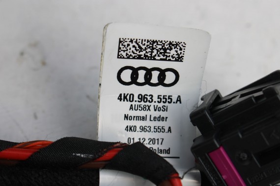 AUDI E TRON FOTELE KOMPLET FOTELI siedzeń siedzenia tapicerka ETRON 4KE kolor czarny