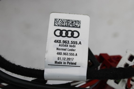 AUDI E TRON FOTELE KOMPLET FOTELI siedzeń siedzenia tapicerka ETRON 4KE kolor czarny