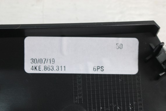 AUDI E-TRON OSŁONA Tunelu Środkowego 4KE863312 4KE863311 6PS - czarny (soul) ETRON wykończenie maskownica nakładka