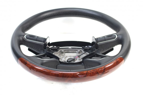 AUDI A8 KIEROWNICA DREWNO 4H0419091AD 4H0 419 091 AD 4H-D4 4H0419091N FIN czarny 4H0419091AD 4H0419091N 4H0419091AD 4H0419091N