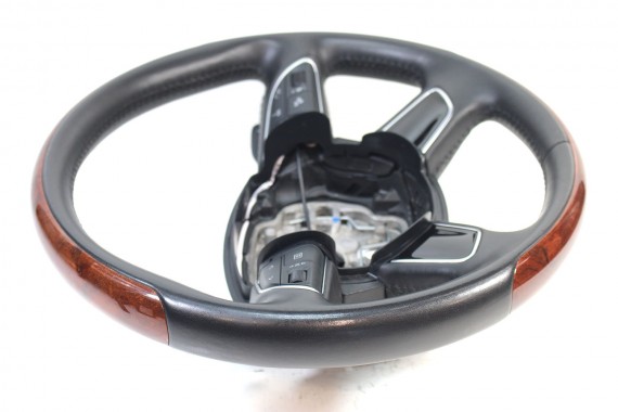 AUDI A8 KIEROWNICA DREWNO 4H0419091AD 4H0 419 091 AD 4H-D4 4H0419091N FIN czarny 4H0419091AD 4H0419091N 4H0419091AD 4H0419091N