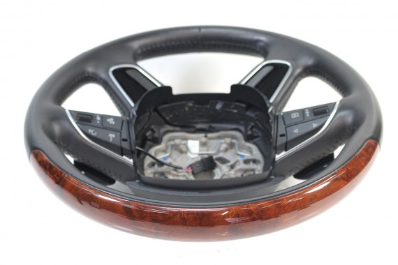 AUDI A8 KIEROWNICA DREWNO 4H0419091AD 4H0 419 091 AD 4H-D4 4H0419091N FIN czarny 4H0419091AD 4H0419091N 4H0419091AD 4H0419091N