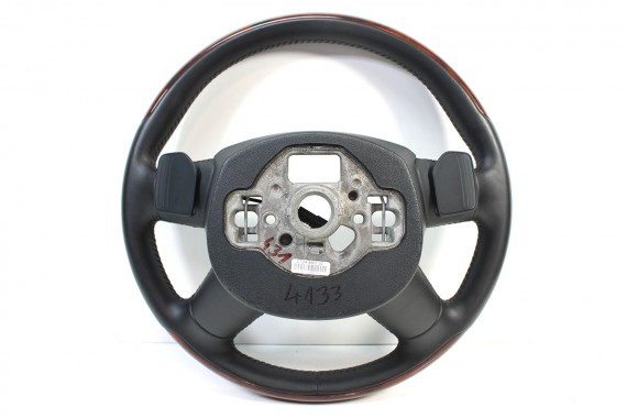 AUDI A8 KIEROWNICA DREWNO 4H0419091AD 4H0 419 091 AD 4H-D4 4H0419091N FIN czarny 4H0419091AD 4H0419091N 4H0419091AD 4H0419091N