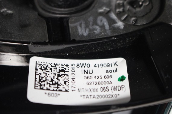 AUDI A4 A5 KIEROWNICA BIEGI PODGRZEWANA 8W0419091K Kolor: INU czarny 8W0 419 091 K 8W 8W0419091CN S-LINE 8W0419091K 8W0419091CN