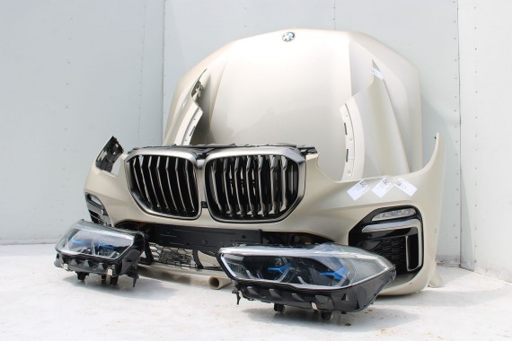 BMW X5 G05 PRZÓD maska błotniki zderzak Sport przedni błotnik lampa lampy laser C1N Sonnenstein M pakiet 63117933339 63117933340