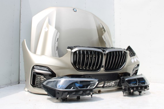 BMW X5 G05 PRZÓD maska błotniki zderzak Sport przedni błotnik lampa lampy laser C1N Sonnenstein M pakiet 63117933339 63117933340