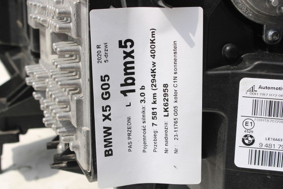 BMW X5 G05 PRZÓD LAMPY lampa Laser laserowe 9481789 9481790 63117933339 63117933340 63119481789 63119481790 6311 9481789 9481789
