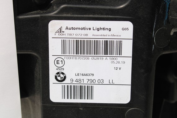 BMW X5 G05 PRZÓD LAMPY lampa Laser laserowe 9481789 9481790 63117933339 63117933340 63119481789 63119481790 6311 9481789 9481789