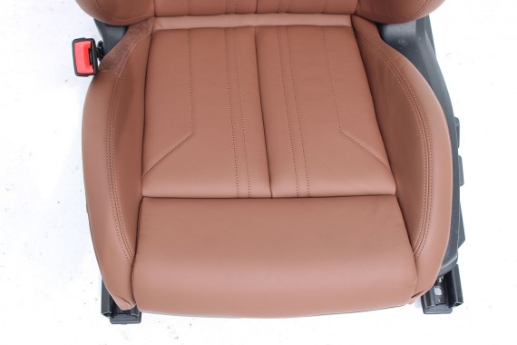 AUDI E TRON FOTELE KOMPLET FOTELI siedzeń siedzenia tapicerka ETRON 4KE kolor brąz