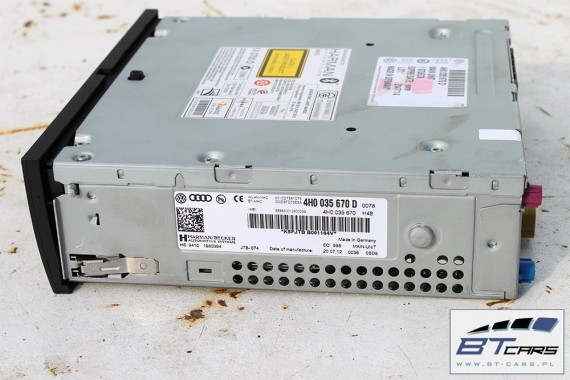 AUDI A8 CZYTNIK MMI NAVI DVD SD SIM 3G+ 4H0035670D 4H0035670 NAWIGACJI 4H0 035 670 D MID HIGH 4H0035670D 4H0035670DX 4H0035670D