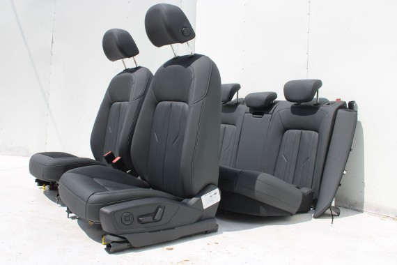 AUDI E TRON FOTELE KOMPLET FOTELI siedzeń siedzenia tapicerka ETRON 4KE kolor czarny
