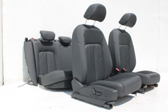 AUDI E TRON FOTELE KOMPLET FOTELI siedzeń siedzenia tapicerka ETRON 4KE kolor czarny