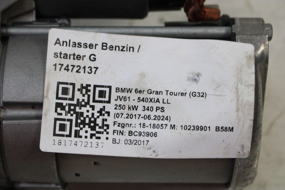 BMW 6 GRAN TOURER G32 ROZRUSZNIK BOSCH 8621840 JV61 540XiA LL 250 kW 340 PS silnik benzynowy 07129907896 12418571349 12418621840
