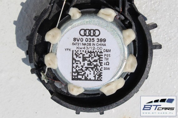 AUDI A3 GŁOŚNIKI ZESTAW NAGŁOŚNIENIE 3-drz. 8V 8V0035415A 8V0 035 411 B 8V0 035 397 8V0 035 399