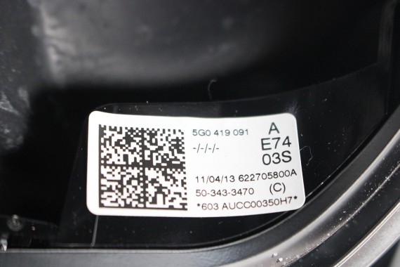VW GOLF 7 VII SPORTSVAN B8 KIEROWNICA 5G0419091A 5G0419091FD czarna skórzana CRAFTER ARTEON 5G 3G 7C 3G8 5G0419091A 5G0419091FD