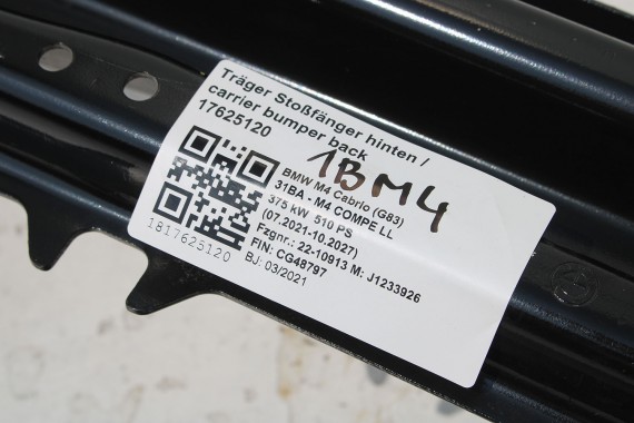 BMW M4 G83 BELKA ZDERZAKA TYŁ TYLNA 8739122 WZMOCNIENIE TYLNE 5 05 21 2 018 003 / 505212018003 5112 8078375 5112 8078375 5021120