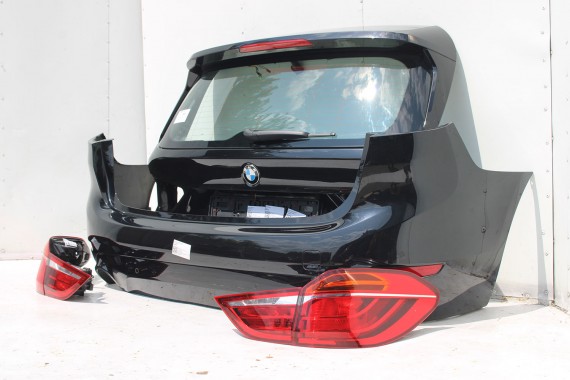 BMW 2 F46 TYŁ KLAPA BAGAŻNIKA ZDERZAK TYLNY ALPINWEISS kolor  + LAMPY TYLNE lampa 475 Black-sapphire Czarny Grand Tourer