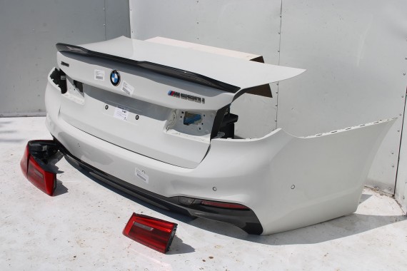 BMW M5 5 G30 TYŁ ZDERZAK + KLAPA BAGAŻNIKA LAMPY tylna 300 Alpinweiss Biały M pakiet Carbon 41007440695 51128067763 51192457441