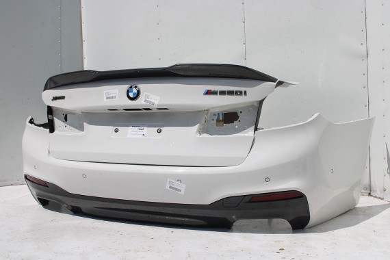 BMW M5 5 G30 TYŁ ZDERZAK + KLAPA BAGAŻNIKA LAMPY tylna 300 Alpinweiss Biały M pakiet Carbon 41007440695 51128067763 51192457441
